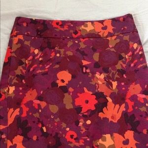 LOFT Fall Floral Pencil Skirt